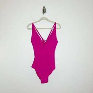 TA3 Plungey One Piece Swimsuit Pink Size XL Shaping Slimming Sculpting